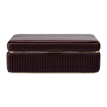 WOLF 1834 Bella Medium Jewelry Box - Bordeaux Vegan Leather with LusterLoc™ Anti-Tarnish Lining - Image 1