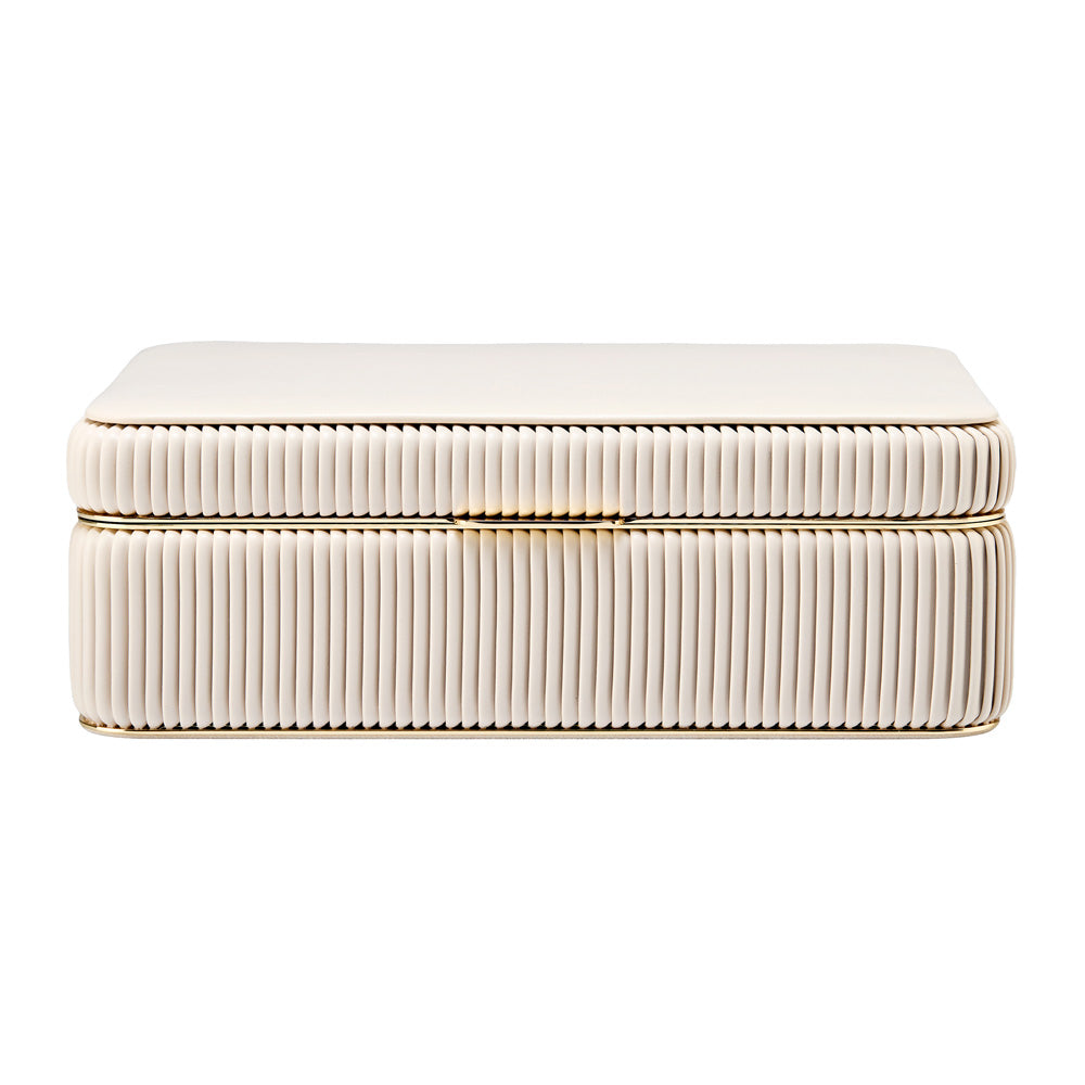 WOLF 1834 Bella Medium Jewelry Box - Bone (3 Removable Trays, 10 Compartments, LusterLoc™ Lining) - Image 1
