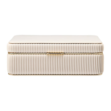 WOLF 1834 Bella Medium Jewelry Box - Bone (3 Removable Trays, 10 Compartments, LusterLoc™ Lining) - Image 1