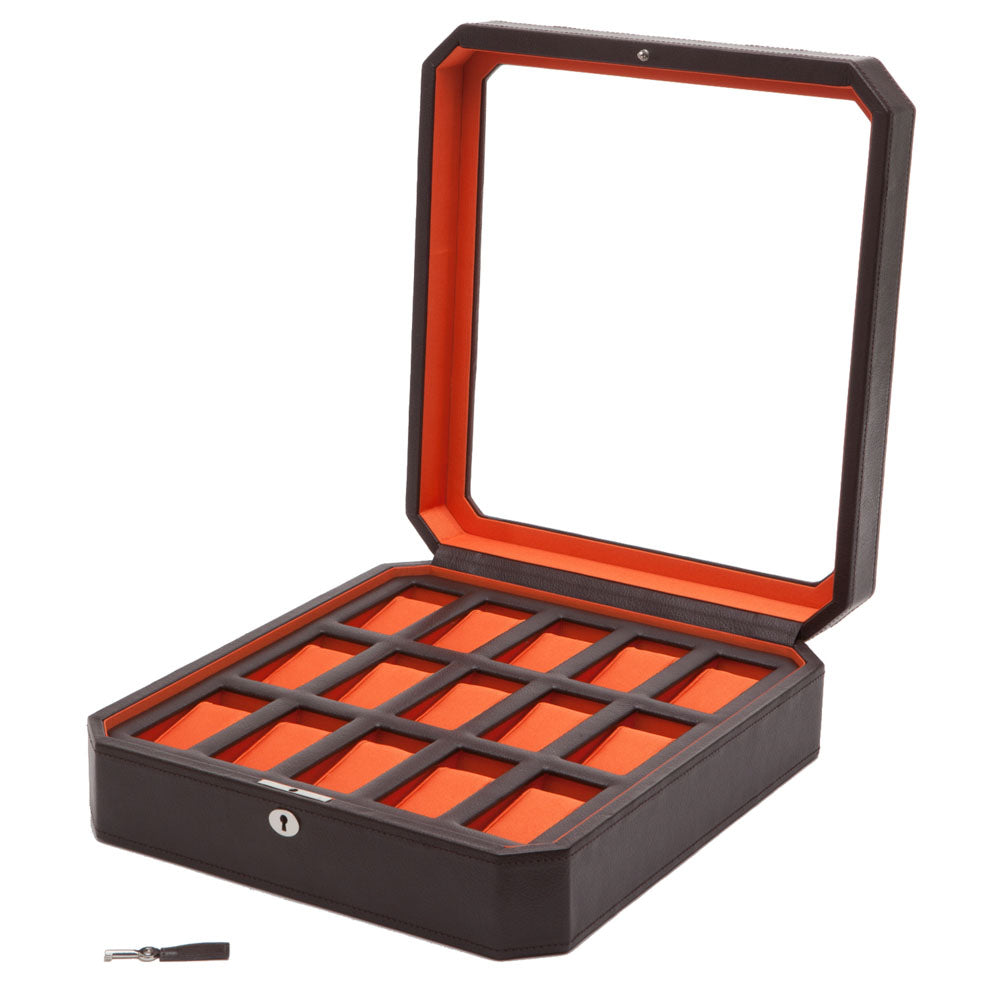 WOLF 1834 Windsor 15-Piece Watch Box – Windsor Brown/Orange - Image 2