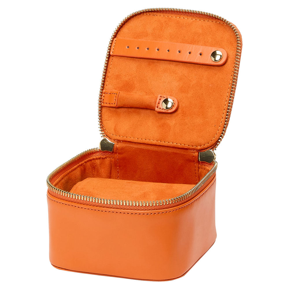 WOLF 1834 Maria Zip Jewelry Cube – Tangerine - Image 3