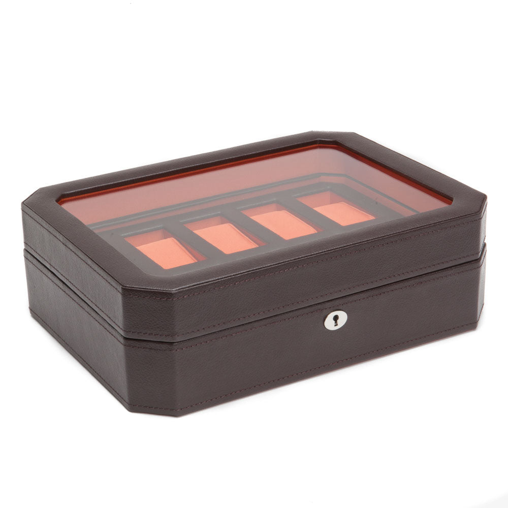 WOLF 1834 Windsor 10-Piece Watch Box – Windsor Brown/Orange - Image 1