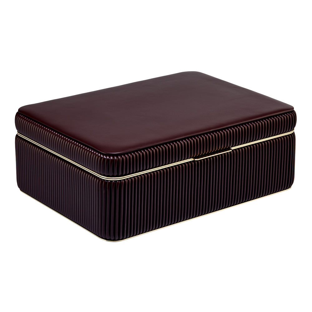 WOLF 1834 Bella Large Jewelry Box – Bordeaux, 3 Removable Trays with LusterLoc™ Lining - Image 2