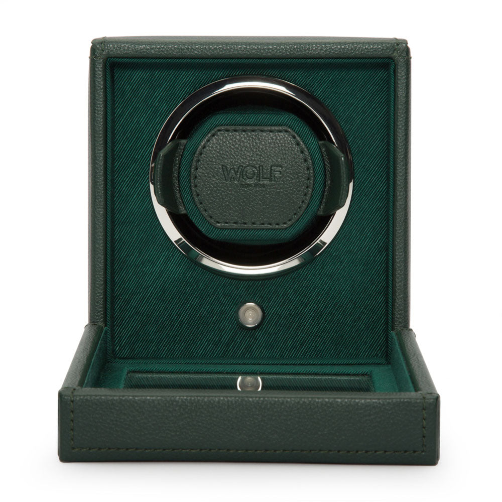 WOLF 1834 Cub Single Watch Winder with Cover - Green - Image 3