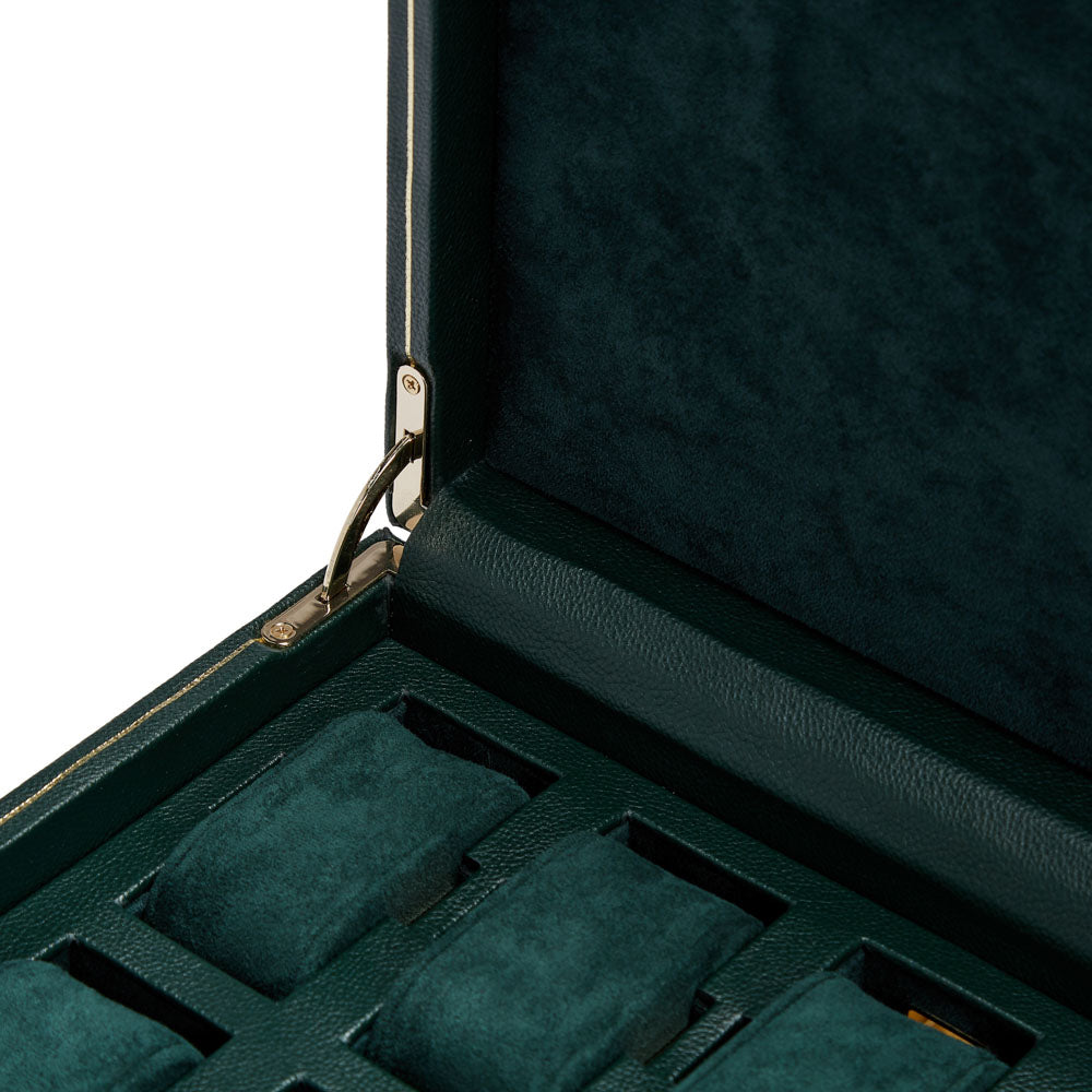 WOLF 1834 British Racing 8-Piece Watch Box – Green Vegan Leather - Image 4