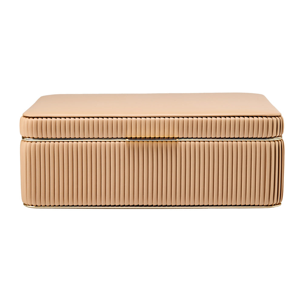 WOLF 1834 Bella Large Jewelry Box – Mocha, Vegan Leather with LusterLoc™ Lining, 3 Removable Trays & Zip Pouch - Image 1
