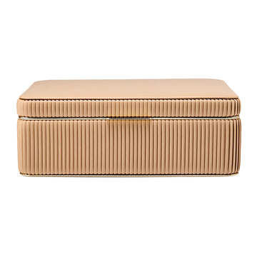 WOLF 1834 Bella Large Jewelry Box – Mocha, Vegan Leather with LusterLoc™ Lining, 3 Removable Trays & Zip Pouch - Image 1