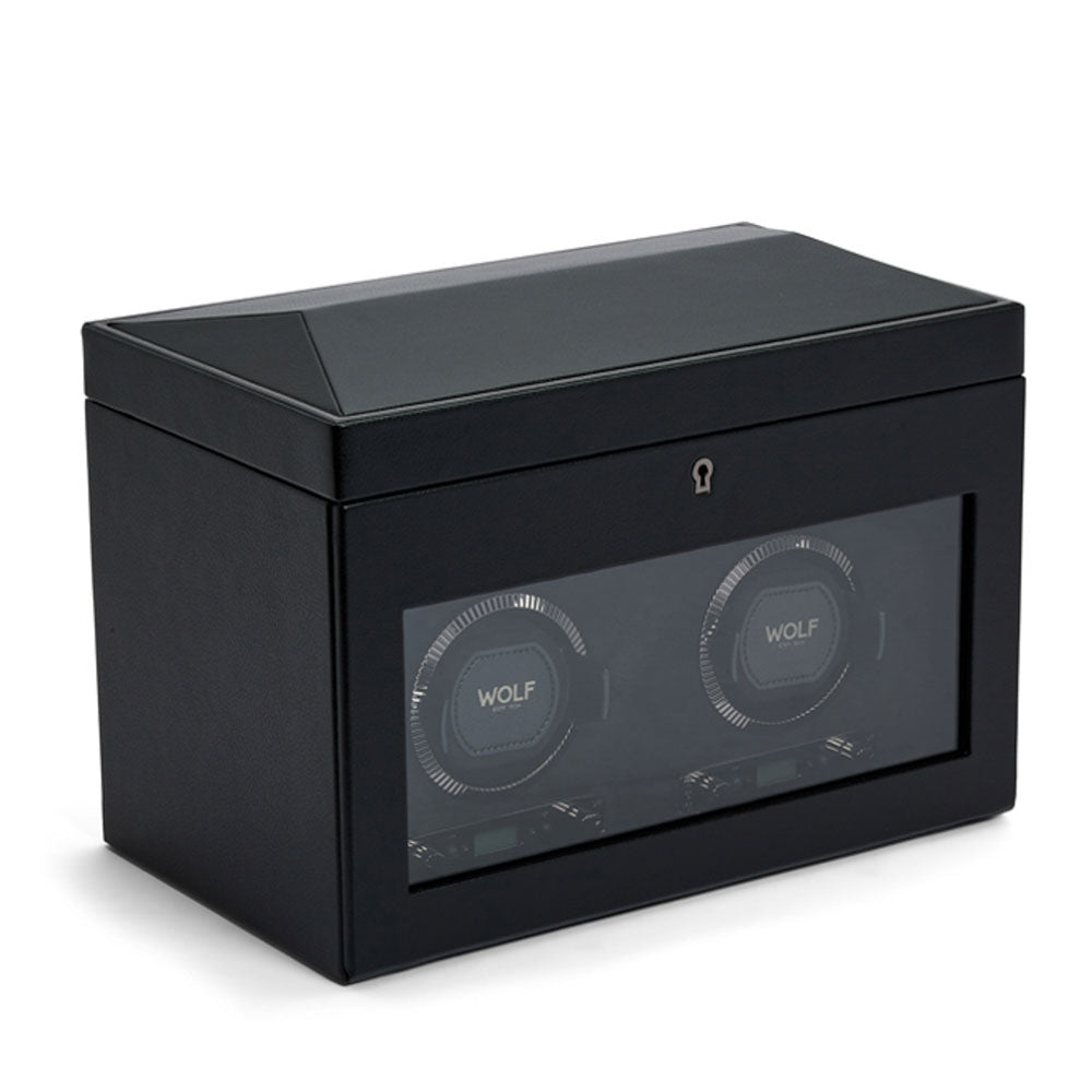 WOLF 1834 British Racing Double Watch Winder with Storage – Black - Image 2