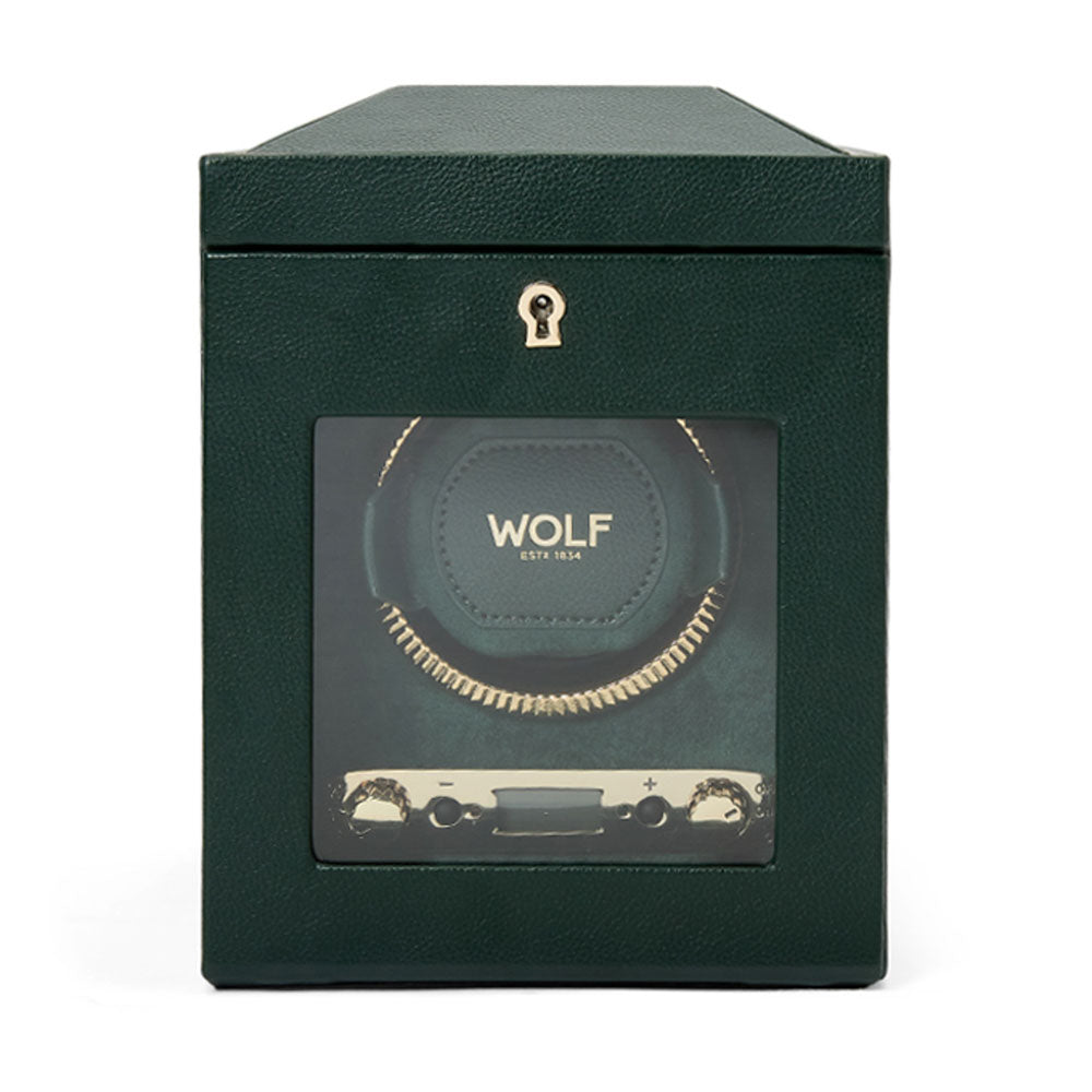 WOLF 1834 British Racing Single Watch Winder – British Racing Green - Image 1