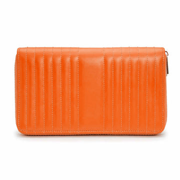 WOLF 1834 Maria Jewelry Portfolio – Tangerine Leather Travel Case - Image 1