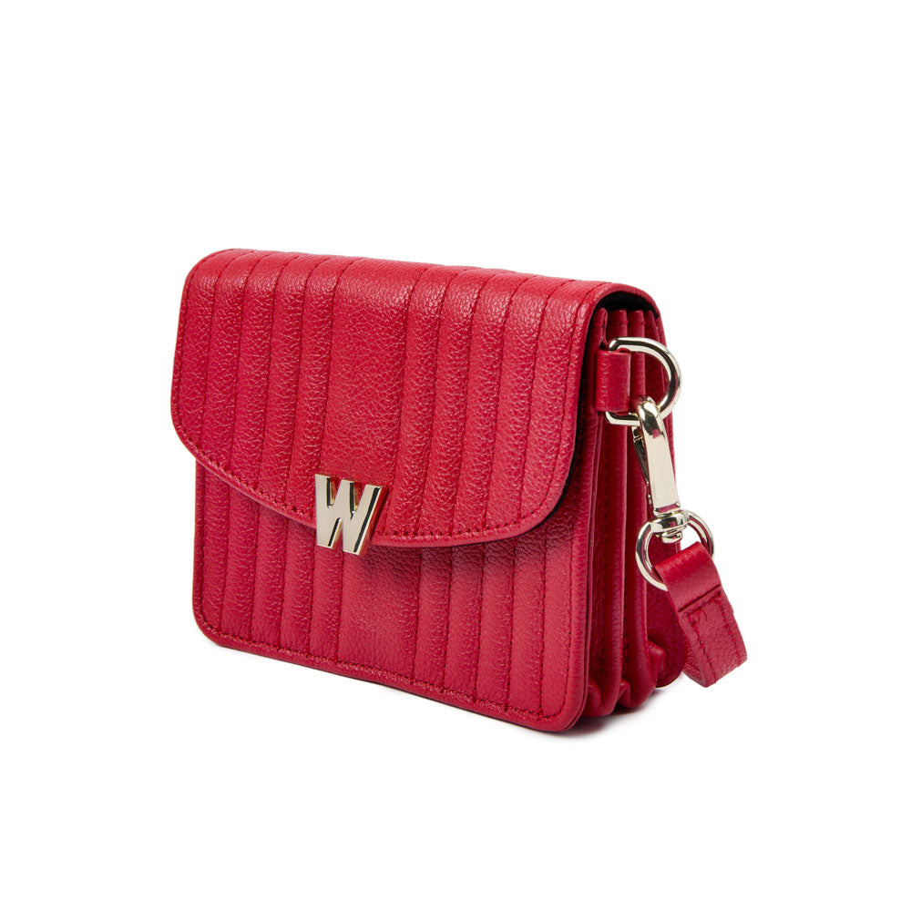 WOLF 1834 Mimi Mini Bag with Wristlet & Lanyard - Red - Image 6