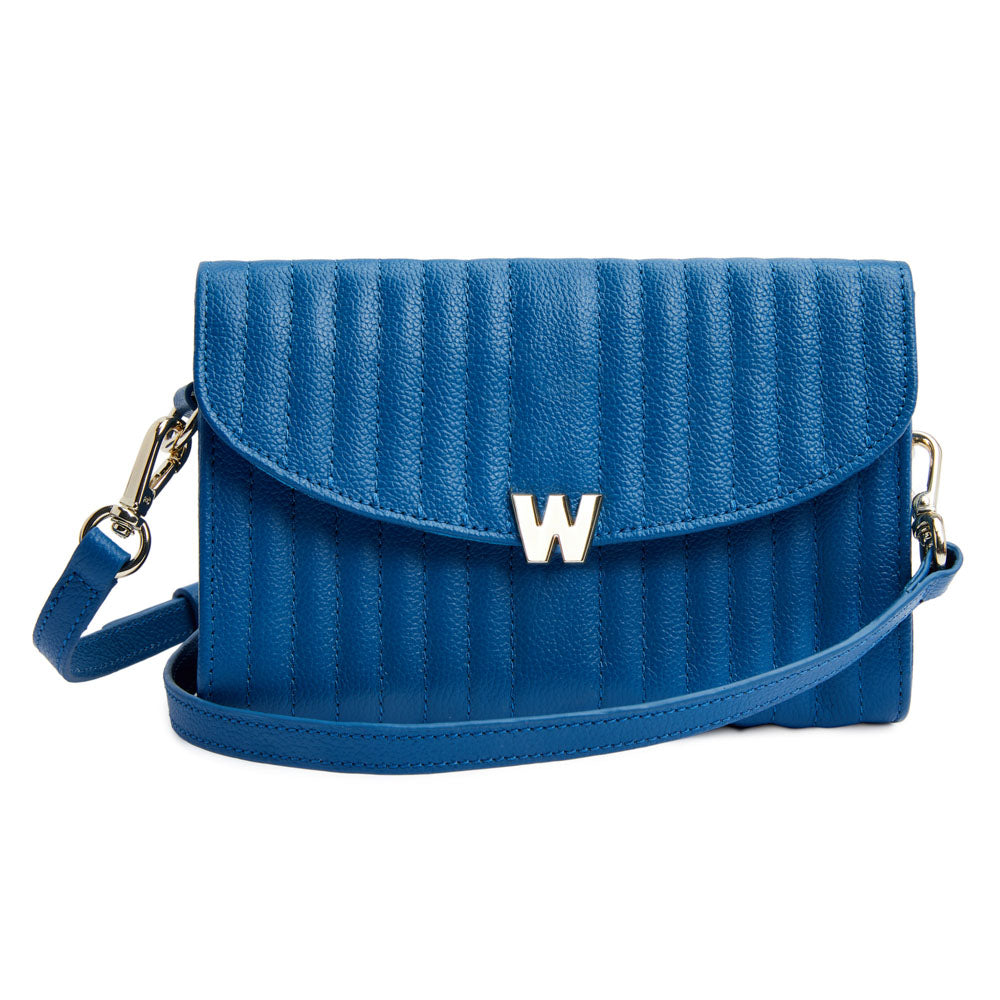 WOLF 1834 Mimi Crossbody Bag with Wristlet – Marine Vegan Leather - Image 1