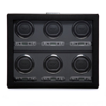 WOLF 1834 Classic 6 Piece Watch Winder - Black - Image 1