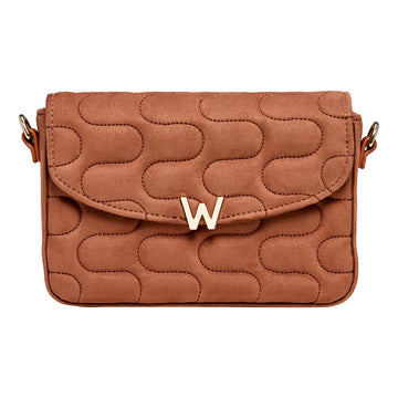 WOLF 1834 Mimi Swirl Cross Body Bag with Scarf – Nutshell Brown - Image 1