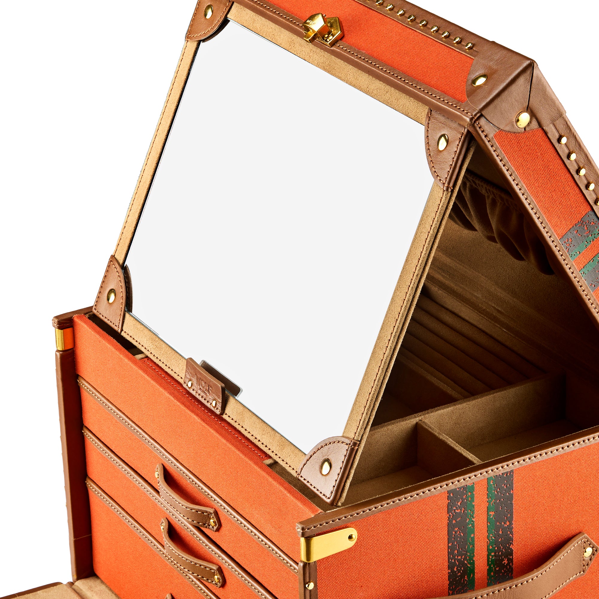 WOLF 1834 Ida Trunk Jewelry Box – Orange, 11" L x 8.5" W x 8.75" H - Image 5