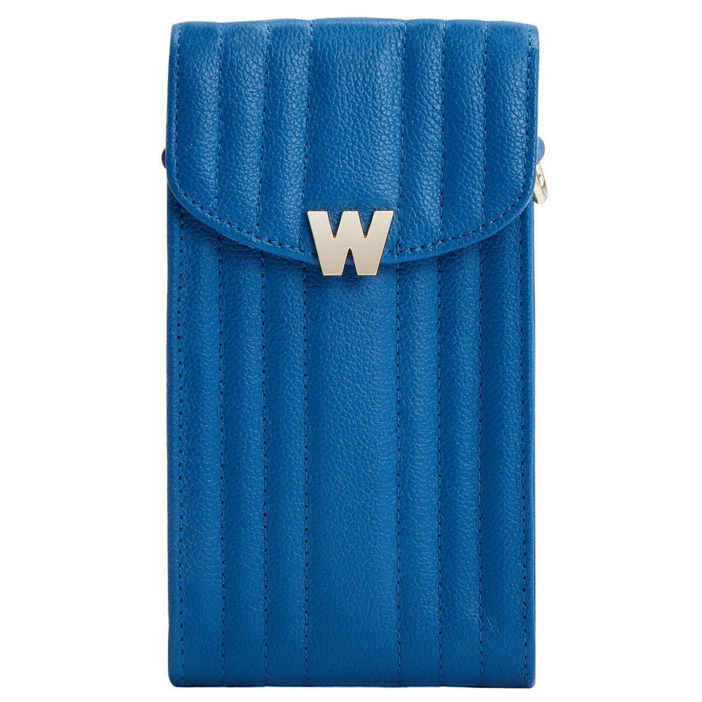 WOLF 1834 Mimi Phone Case with Wristlet & Lanyard – Marine Leather - Image 2