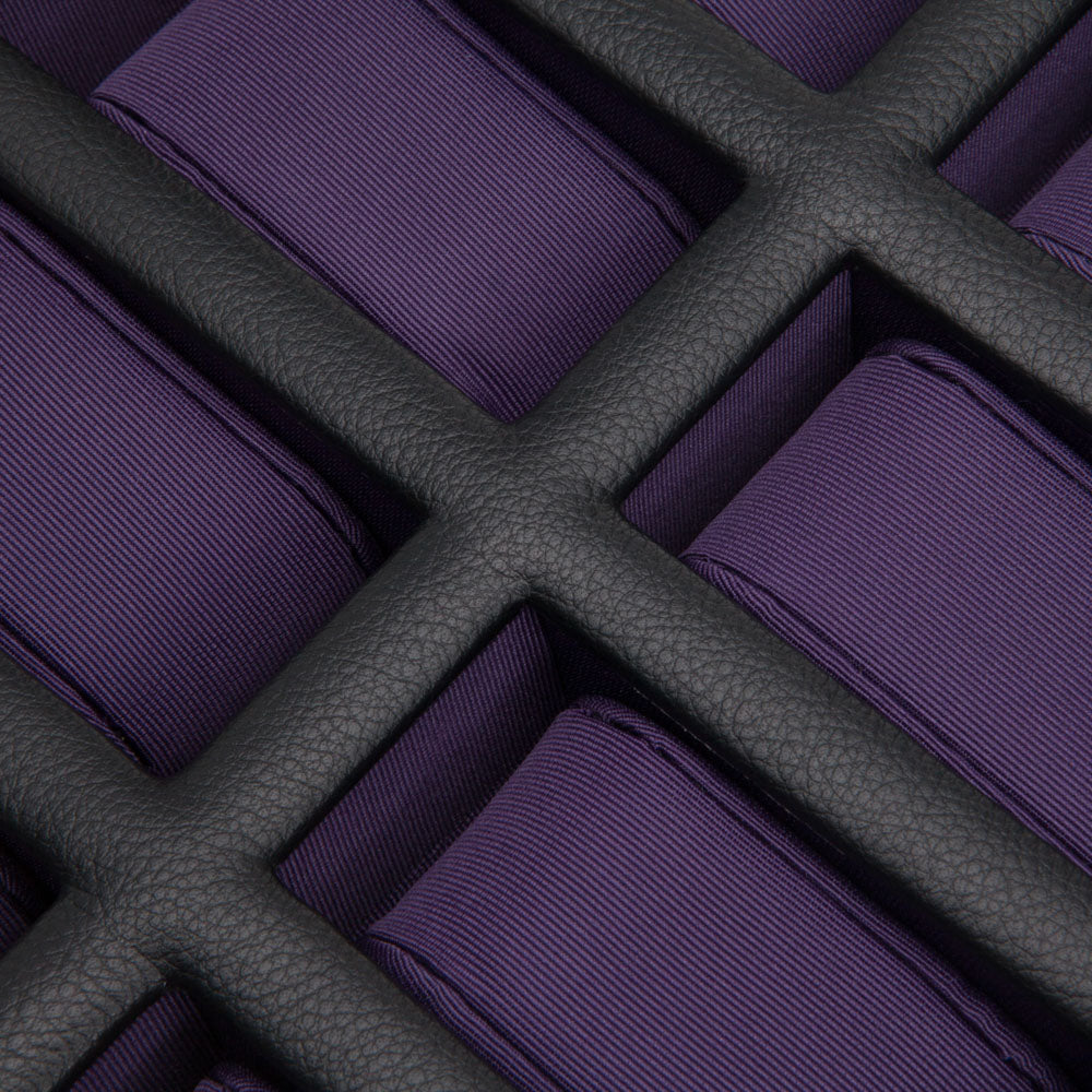 WOLF 1834 Windsor 10 Piece Watch Box – Windsor Black/Purple - Image 3