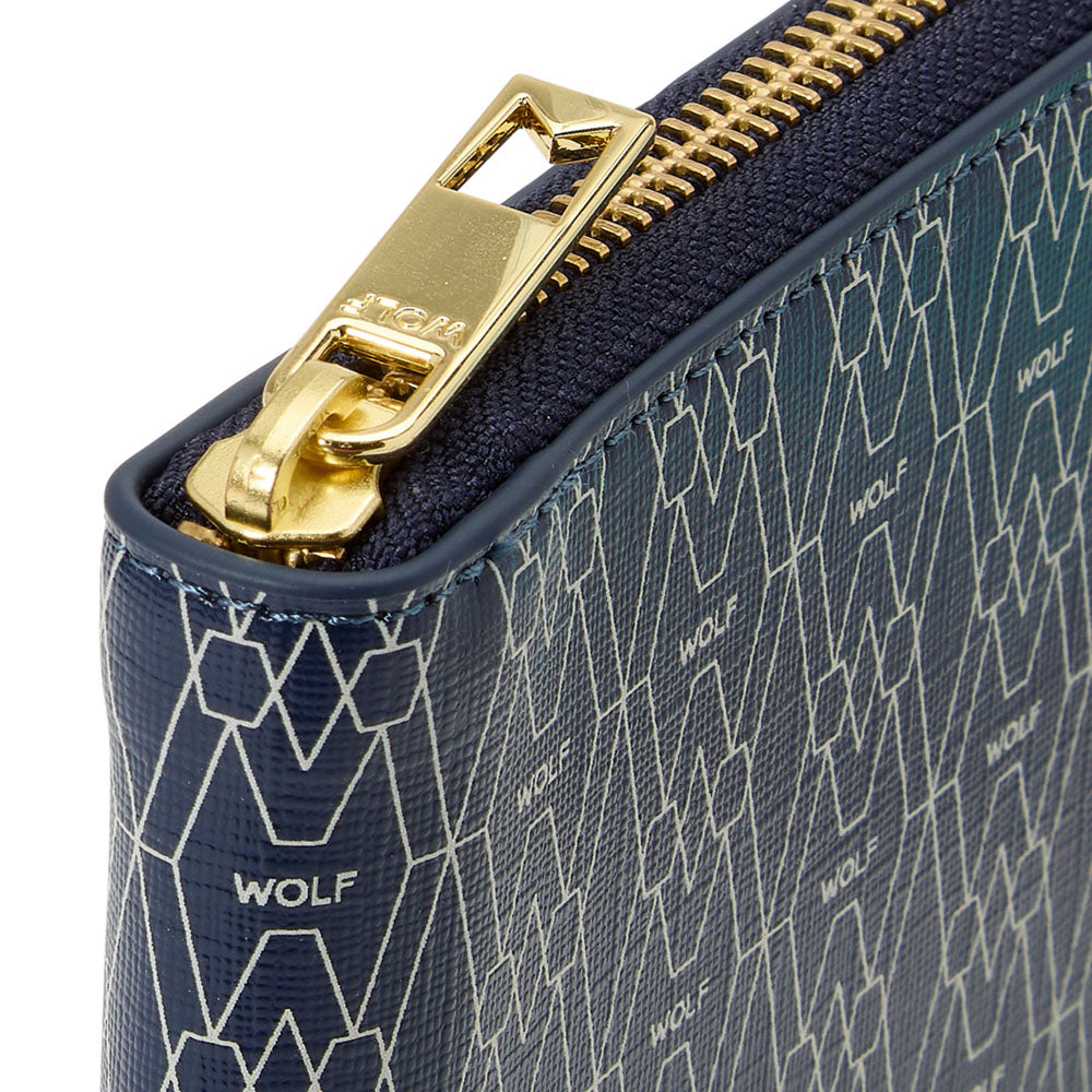 WOLF 1834 Signature Zip Wallet - Blue - Image 4