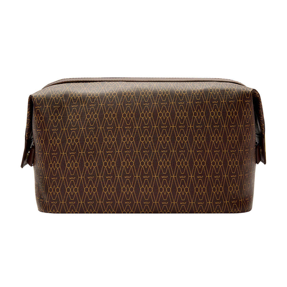 WOLF 1834 Signature Washbag – Brown (Vegan, Recycled Materials) - Image 4