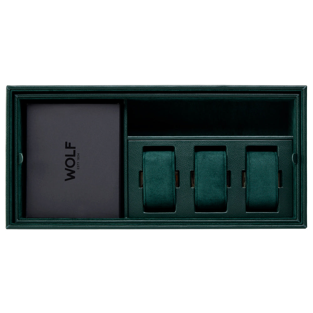 WOLF 1834 The Den 4-Piece Watch Winder Safe – Green Vegan Leather - Image 7
