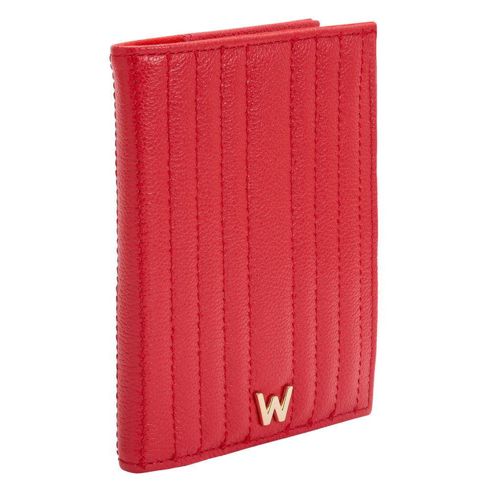 WOLF 1834 Mimi Passport Case - Red (RFID Blocking, 2 Card Slots) - Image 2