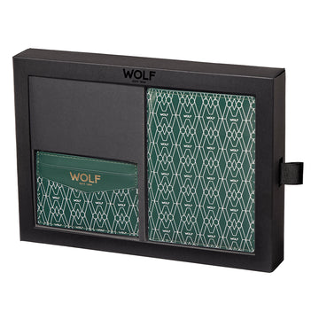 WOLF 1834 Signature Passport & Card Case Gift Set – Green - Image 1