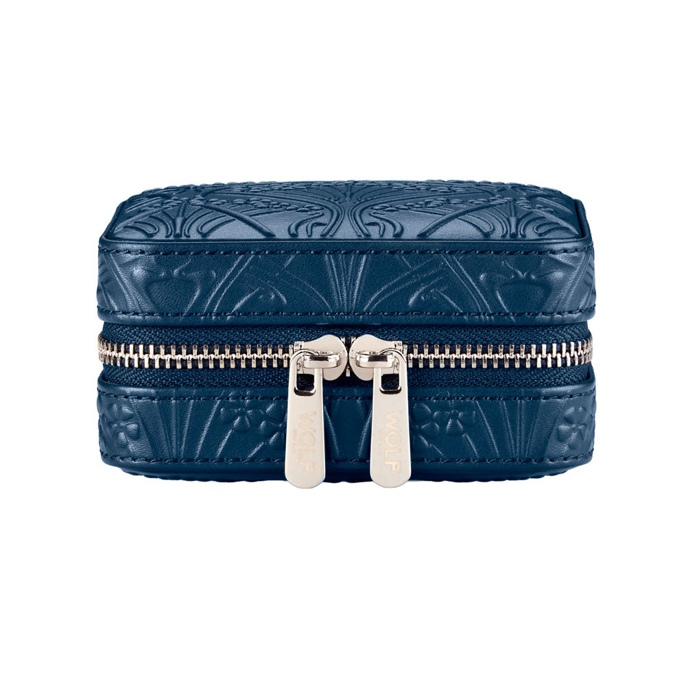 WOLF 1834 X Liberty Small Travel Zip Case – Navy - Image 1