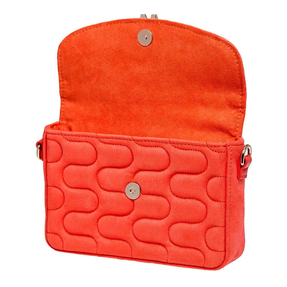 WOLF 1834 Mimi Swirl Cross Body Bag with Scarf – Radiant Red - Image 3