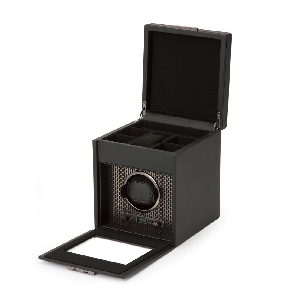 WOLF 1834 Axis Single Watch Winder with Storage – Powder Coat - Image 4
