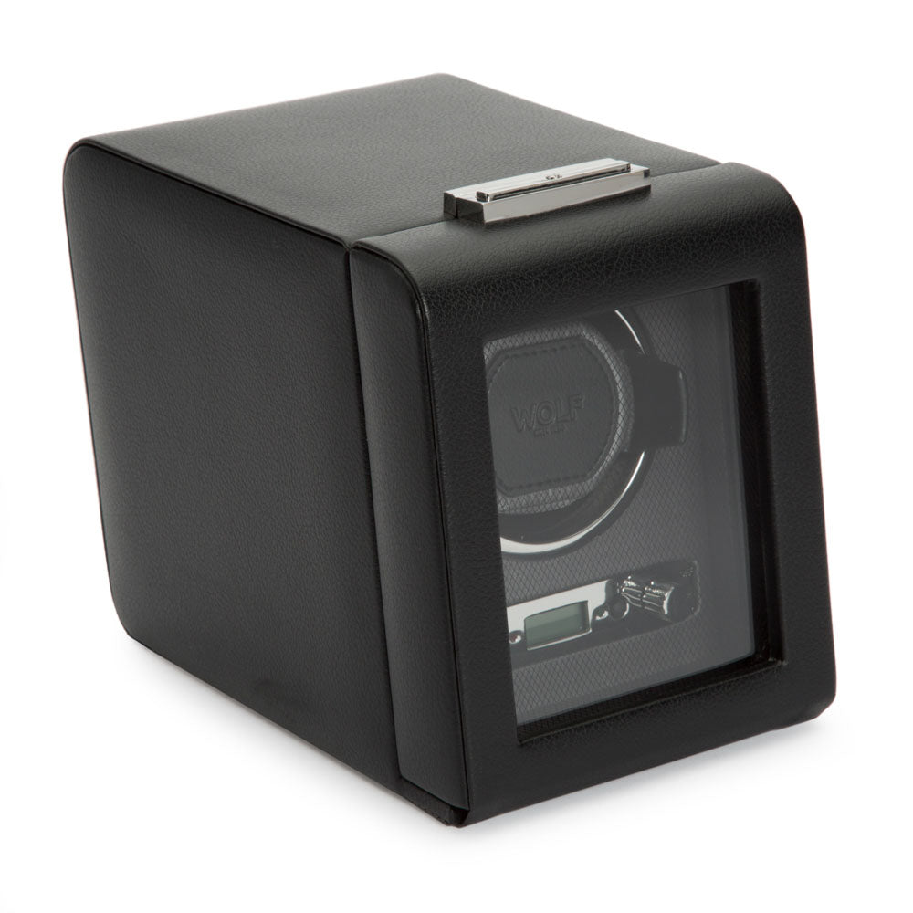 WOLF 1834 Classic Single Watch Winder – Black Vegan Leather - Image 2