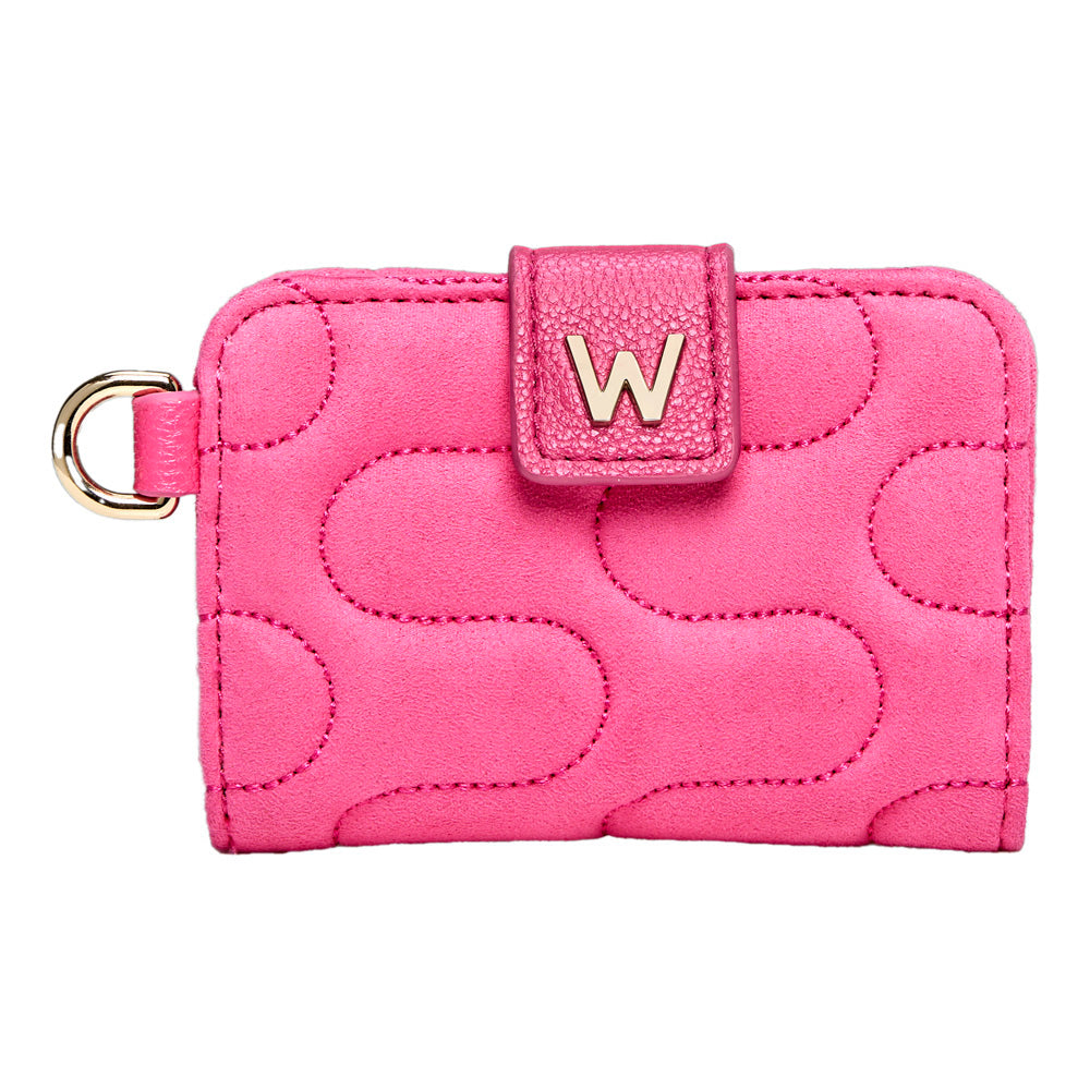 WOLF 1834 Mimi Swirl Card Case – Pink Flash, 4 Card Slots, Detachable Wristlet - Image 1