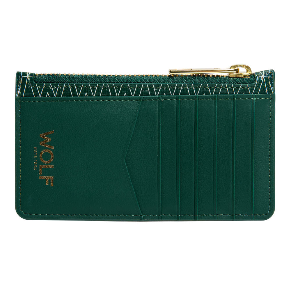 WOLF 1834 Signature Zip Case – Green, Vegan RFID Card Wallet with 7 Card Slots - Image 4
