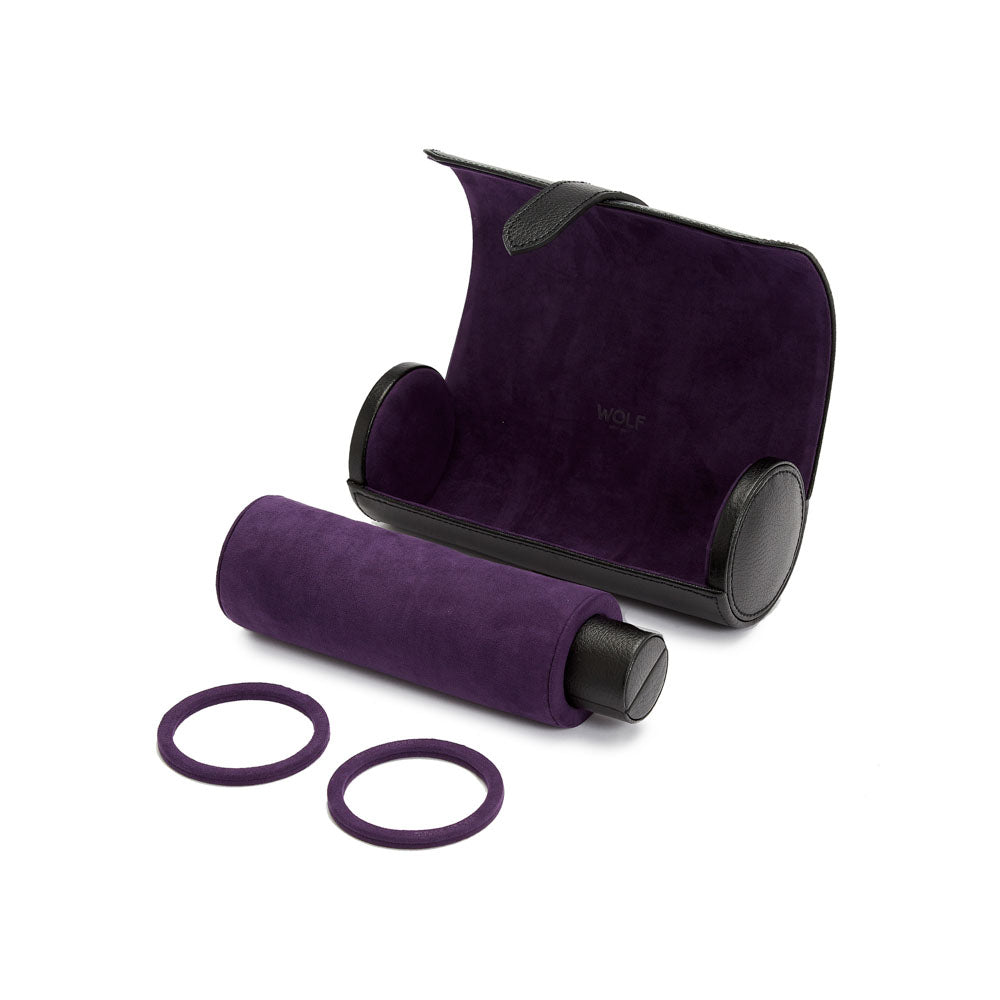 WOLF 1834 Blake Watch Roll with Capsule - Black/Purple - Image 4