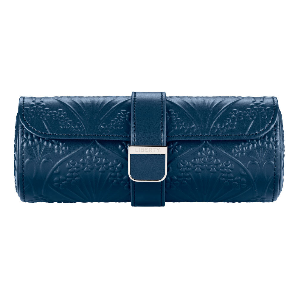 WOLF 1834 X Liberty Triple Watch Roll – Navy - Image 1