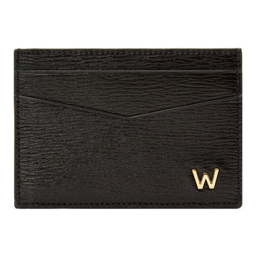WOLF 1834 W Cardholder – Black Leather RFID Blocking Card Case (5 Slots) - Image 1