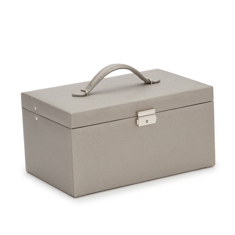 WOLF 1834 Heritage Large Jewelry Box - Pewter Saffiano (53-Piece) - Image 2