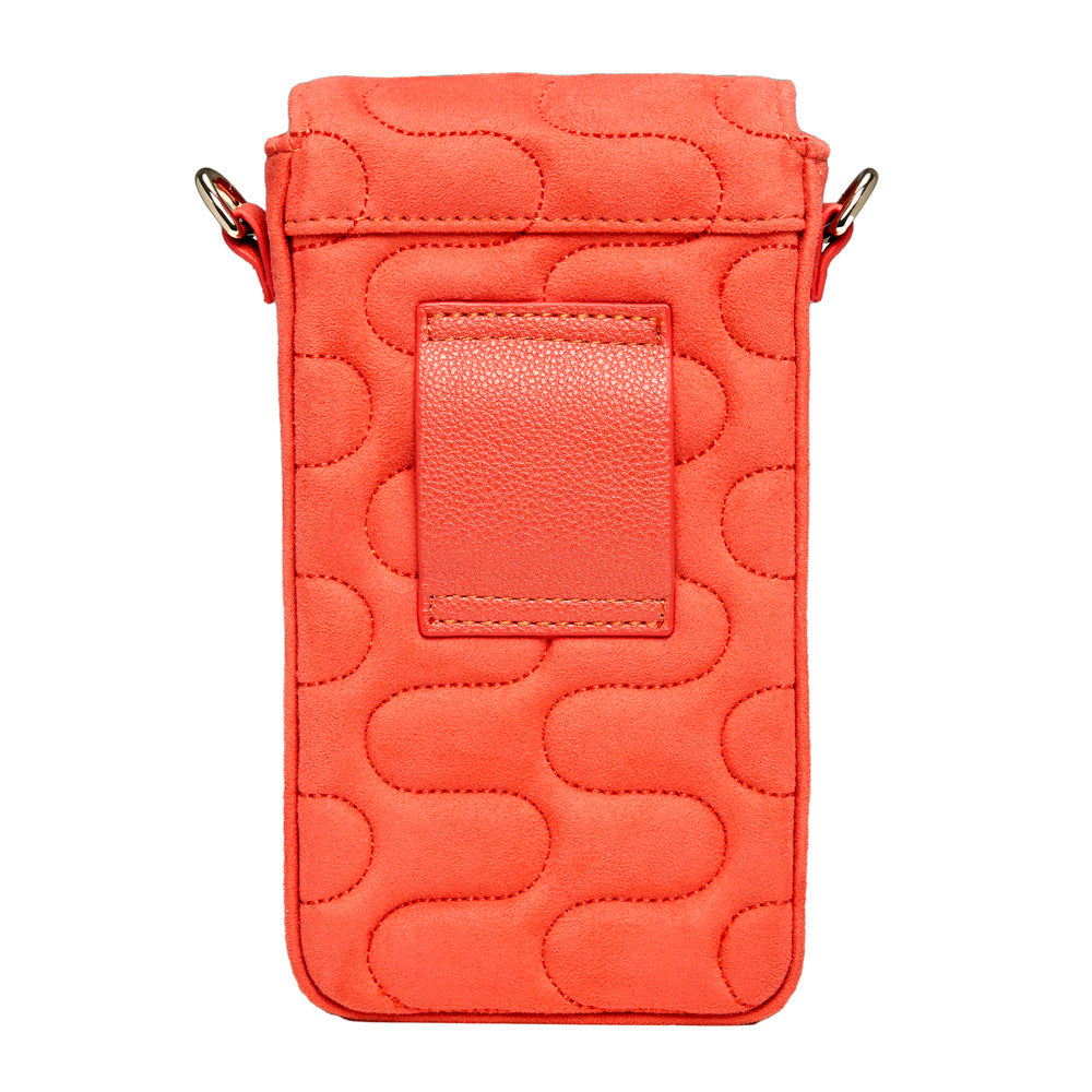 WOLF 1834 Mimi Swirl Phone Bag – Radiant Red Crossbody with Designer Scarf - Image 5