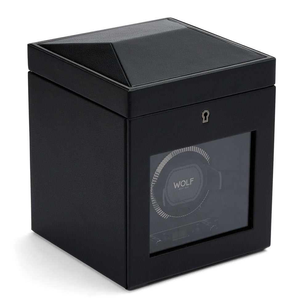 WOLF 1834 British Racing Single Watch Winder with Storage – Black - Image 2