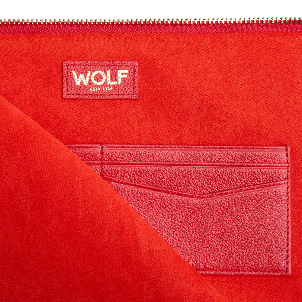WOLF 1834 Mimi 13" Laptop Sleeve with Handle – Red - Image 4