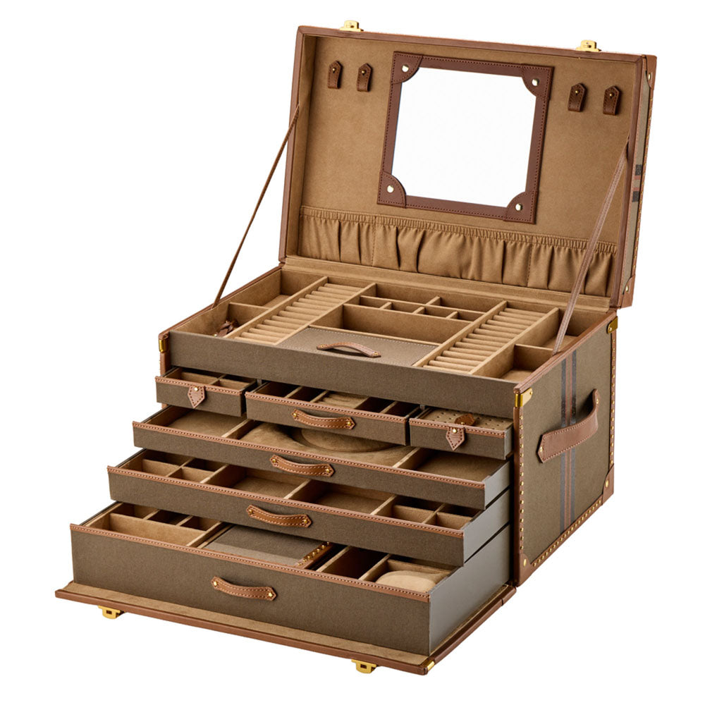 WOLF 1834 Ida Extra Large Jewelry Trunk - Khaki - Image 3