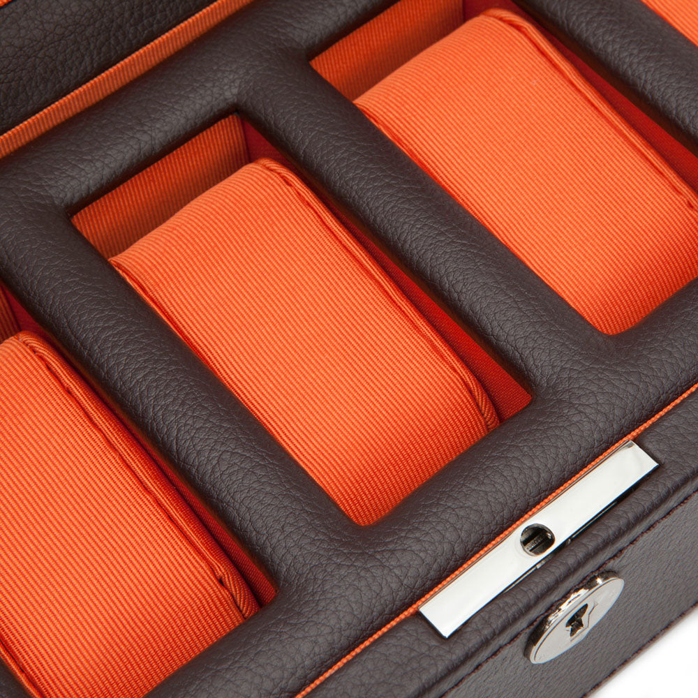 WOLF 1834 Windsor 5-Piece Watch Box – Windsor Brown/Orange - Image 3