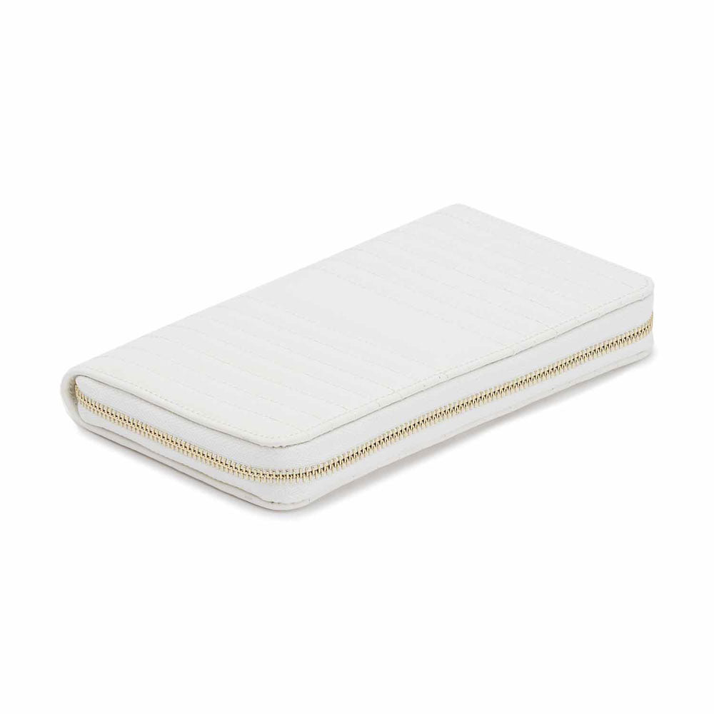 WOLF 1834 Maria Jewelry Portfolio – White Leather Travel Case - Image 2
