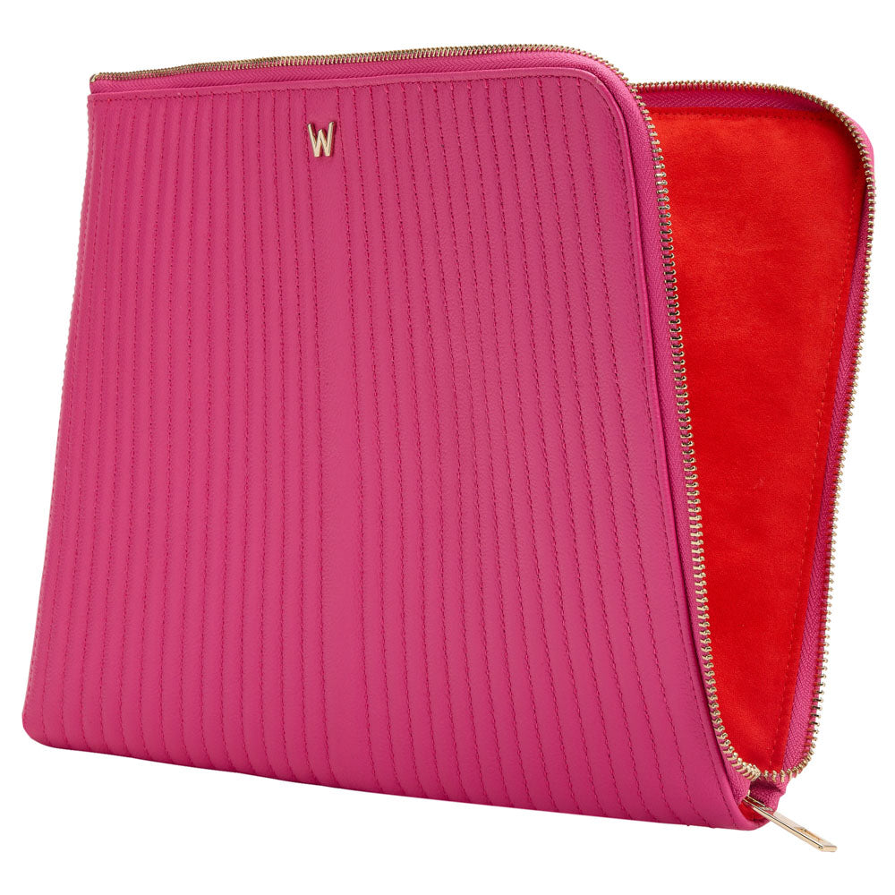 WOLF 1834 Mimi Laptop Sleeve 13" with Handle – Pink - Image 2