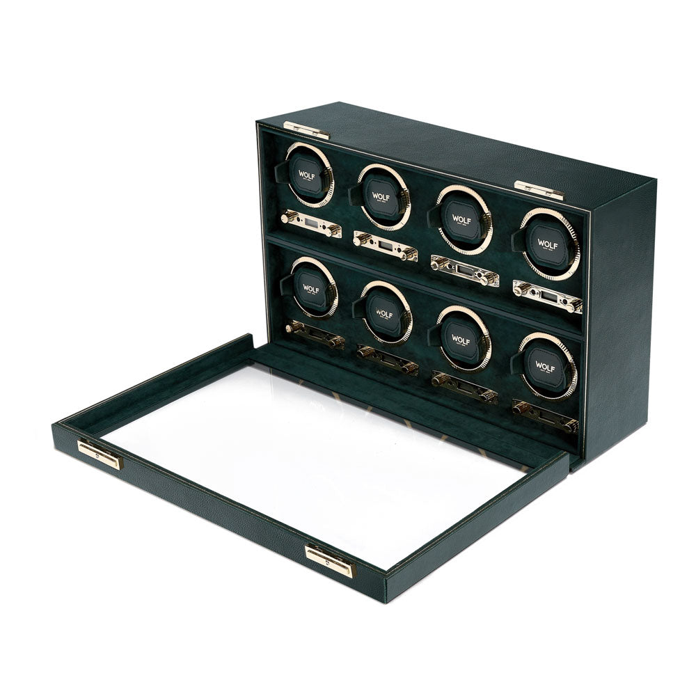 WOLF 1834 British Racing 8 Piece Watch Winder – Green - Image 2