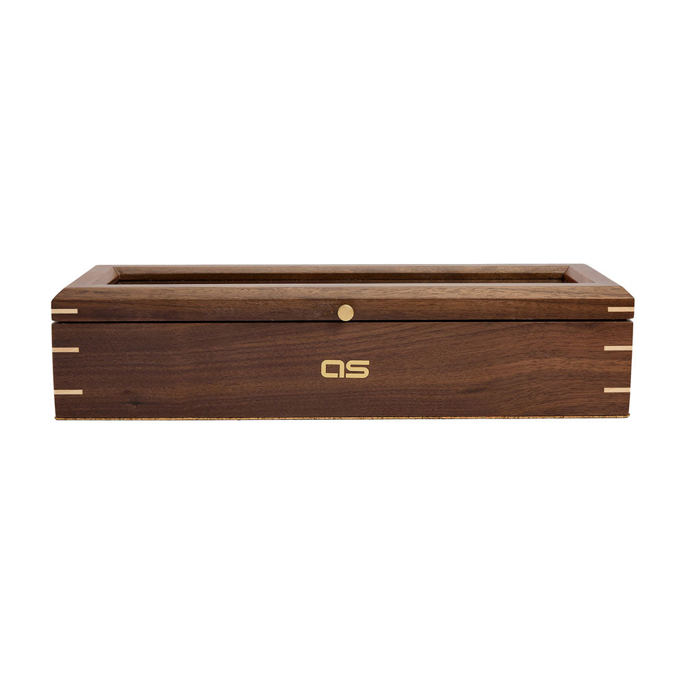 WOLF 1834 Analog:Shift Flatiron II 5-Piece Watch Box – Walnut
