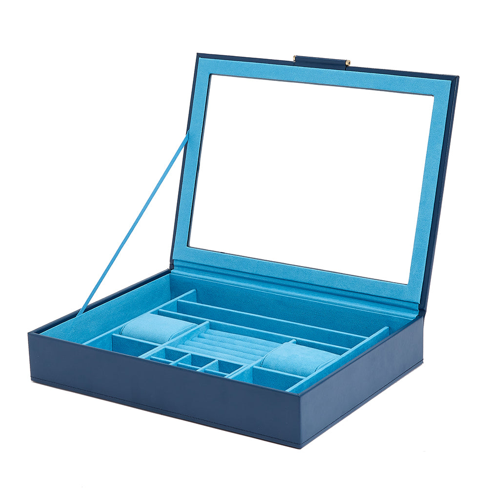 WOLF 1834 Sophia Jewelry Box with Window - Indigo - Image 4