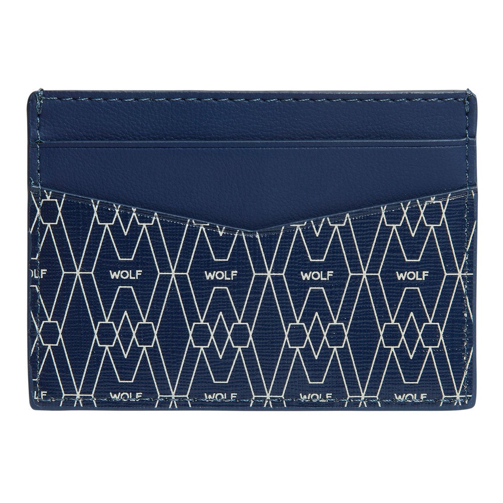 WOLF 1834 Signature Cardholder – Blue, RFID Blocking, 5 Card Slots, Vegan Recycled Materials - Image 1