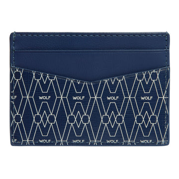 WOLF 1834 Signature Cardholder – Blue, RFID Blocking, 5 Card Slots, Vegan Recycled Materials - Image 1
