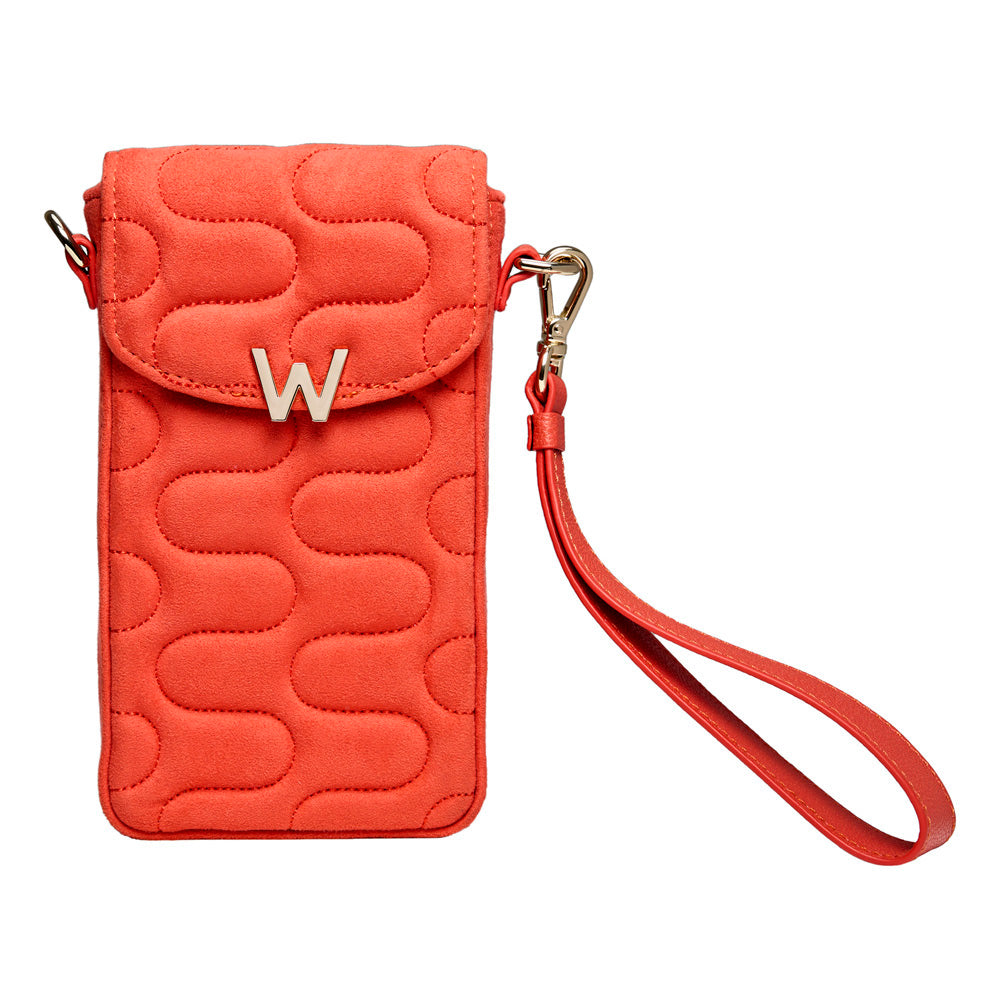 WOLF 1834 Mimi Swirl Phone Bag – Radiant Red Crossbody with Designer Scarf - Image 2