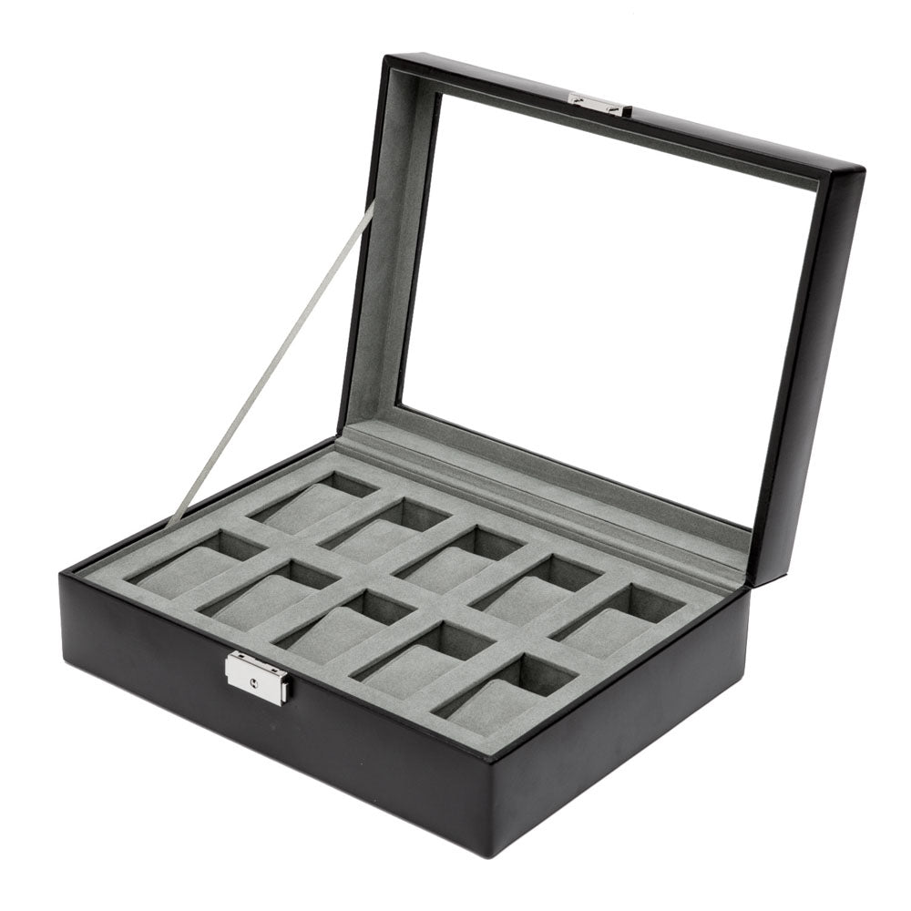 WOLF 1834 Heritage 10-Piece Watch Box – Black - Image 2